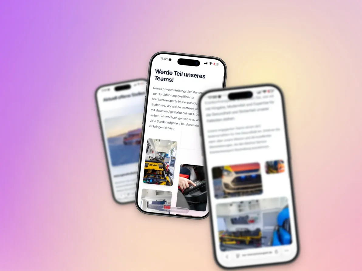 Eigens produzierte Fotos von Team und Fahrzeugen